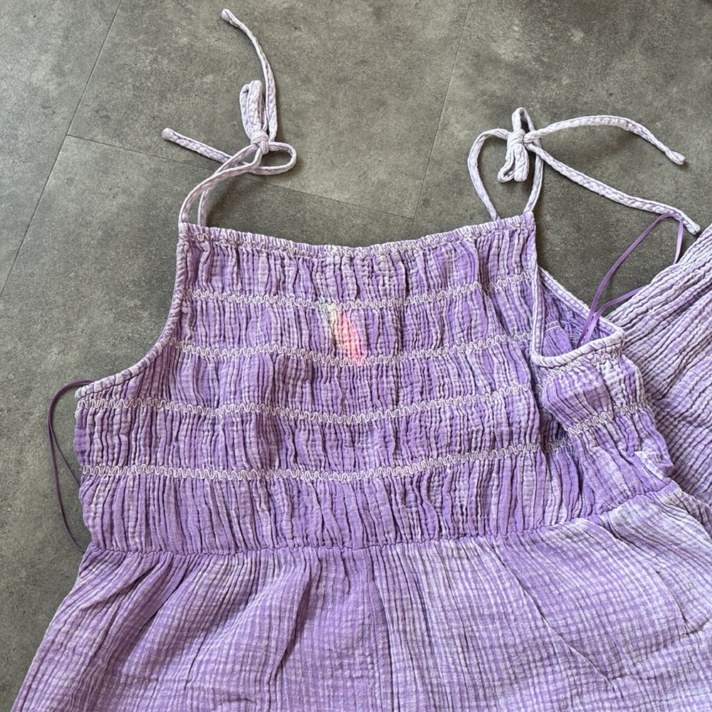 Pink Lily Jump For Joy Lavender Gauze Jumpsuit - XL - Picture 2 of 4